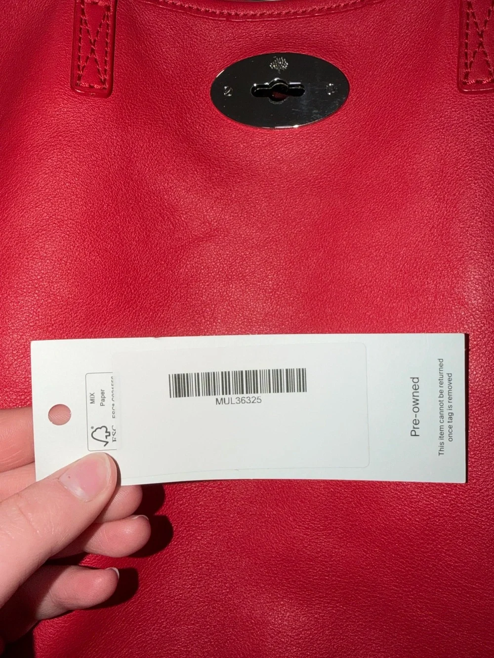 Mulberry Red Leather Tote with Braided Straps